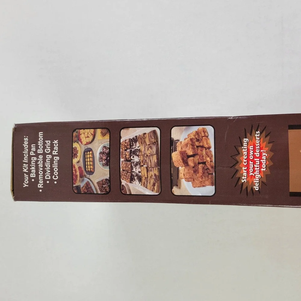 Amazing Brownie Pan Makes 18‎ Brownies Evenly Nonstick 3-Piece Baking Pan New